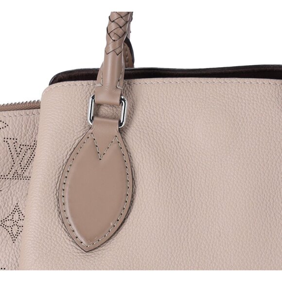 Louis Vuitton Haumea Mahina Satchel Handbag M55031 Galet Grey Leather Tassel - Picture 10 of 17